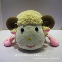 Factory name YuanKang Making custom 100% polyester plush sheep pillow toys,